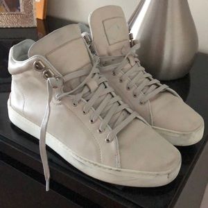 Rag and Bone dove gray leather high tops